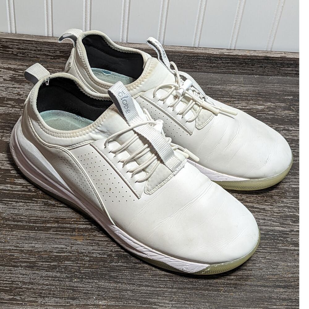 Clove Unisex White Leather Comfort Slip On Nursing Shoes Womens 11.5/Mens 10